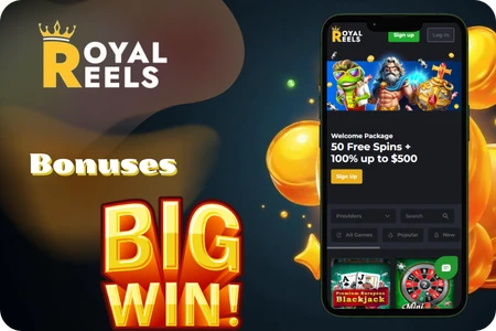 Royal Reels app bonuses and promotions